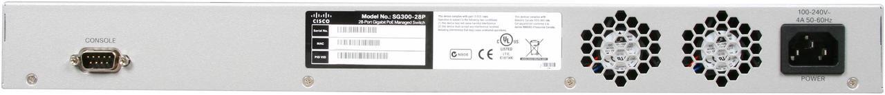 Alt view image 4 of 5 - Cisco SG300-28P (SRW2024P-K9-NA) 28-port Gigabit PoE Managed Switch
