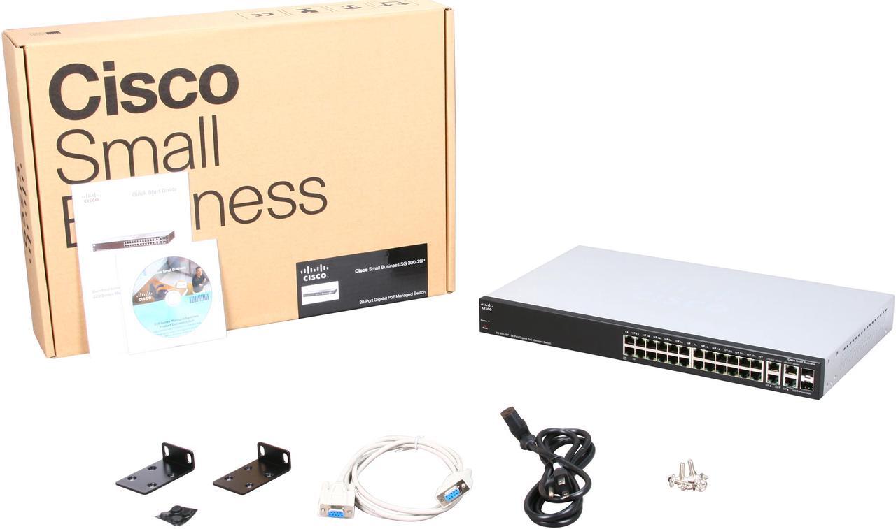 Alt view image 5 of 5 - Cisco SG300-28P (SRW2024P-K9-NA) 28-port Gigabit PoE Managed Switch