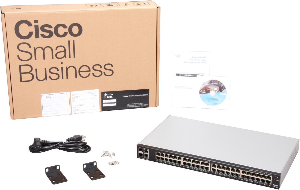 Alt view image 5 of 5 - Cisco Small Business 200 Series SLM2048T-NA Smart SG200-50 Gigabit Switch