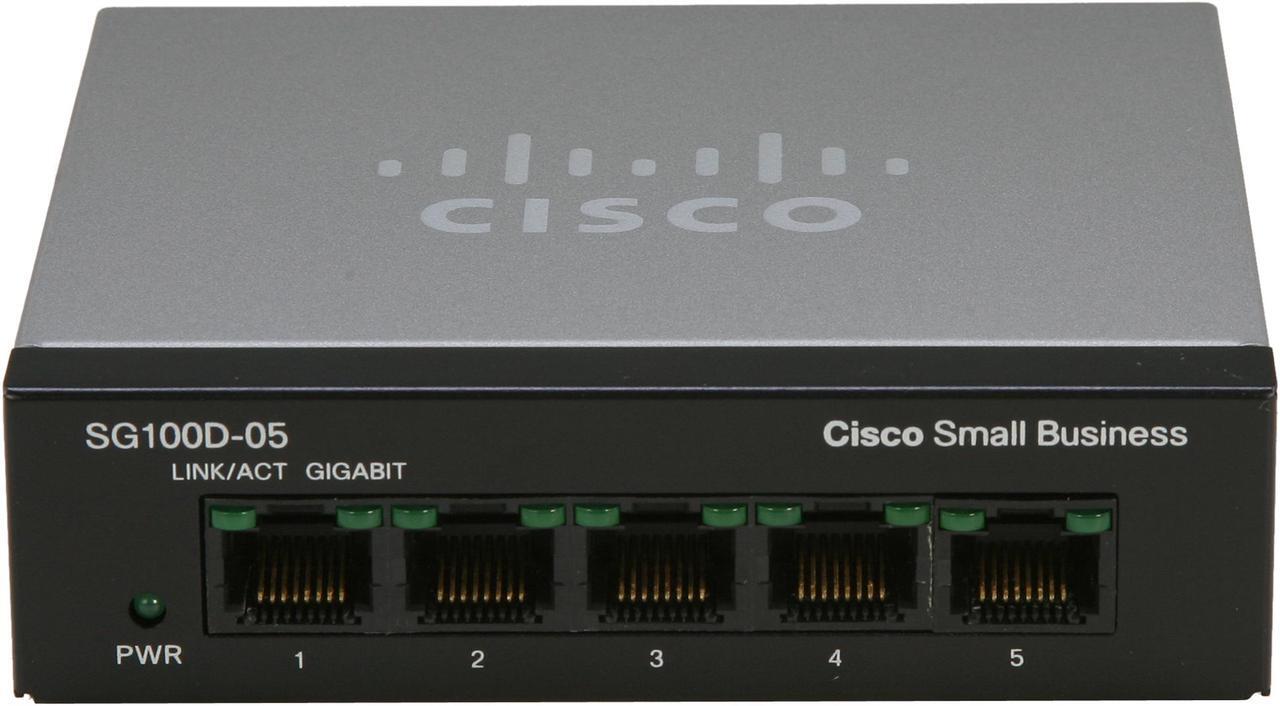 Alt view image 3 of 5 - Cisco Small Business 100 Series SG100D-05-NA Unmanaged 5-Port Desktop Gigabit Switch