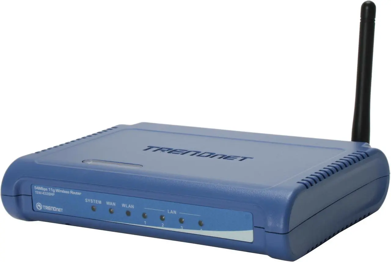 Main image of TRENDnet TEW-432BRP Wireless Broadband Router 802.11b/g up to 54Mbps/ 10/100 Mbps Ethernet Port x4