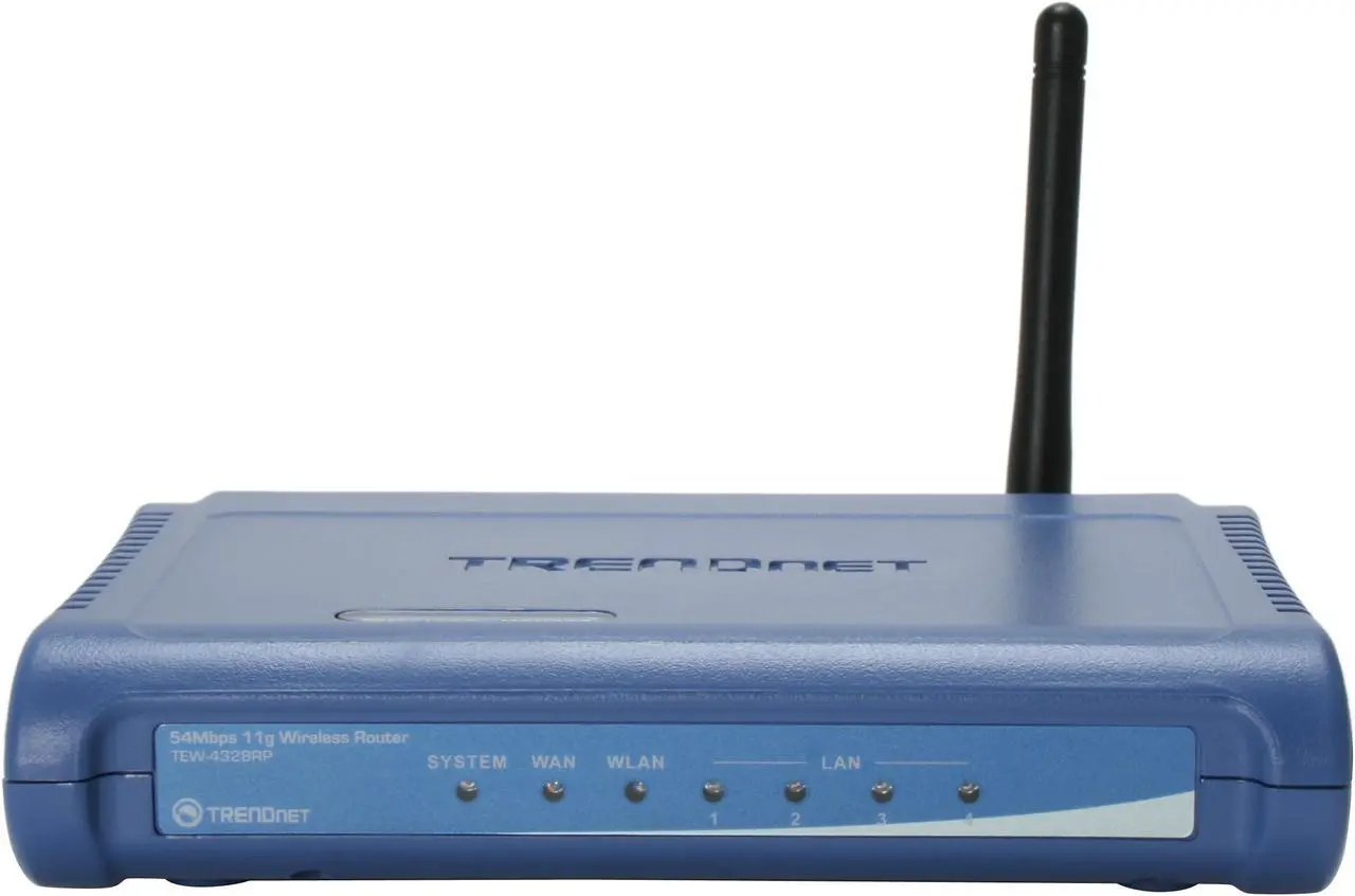 Alt view image 2 of 9 - TRENDnet TEW-432BRP Wireless Broadband Router 802.11b/g up to 54Mbps/ 10/100 Mbps Ethernet Port x4