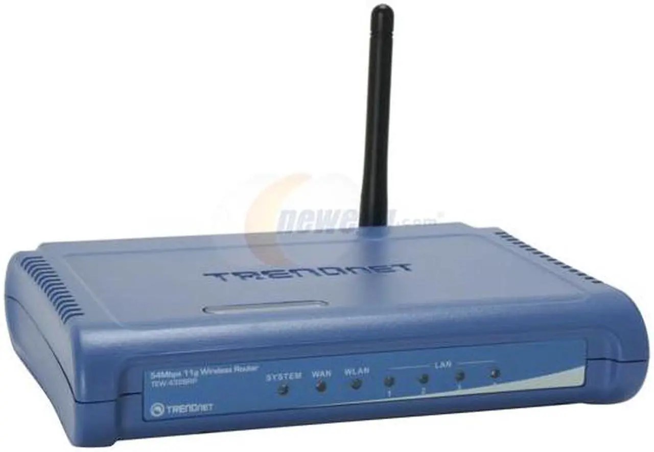 Alt view image 3 of 9 - TRENDnet TEW-432BRP Wireless Broadband Router 802.11b/g up to 54Mbps/ 10/100 Mbps Ethernet Port x4