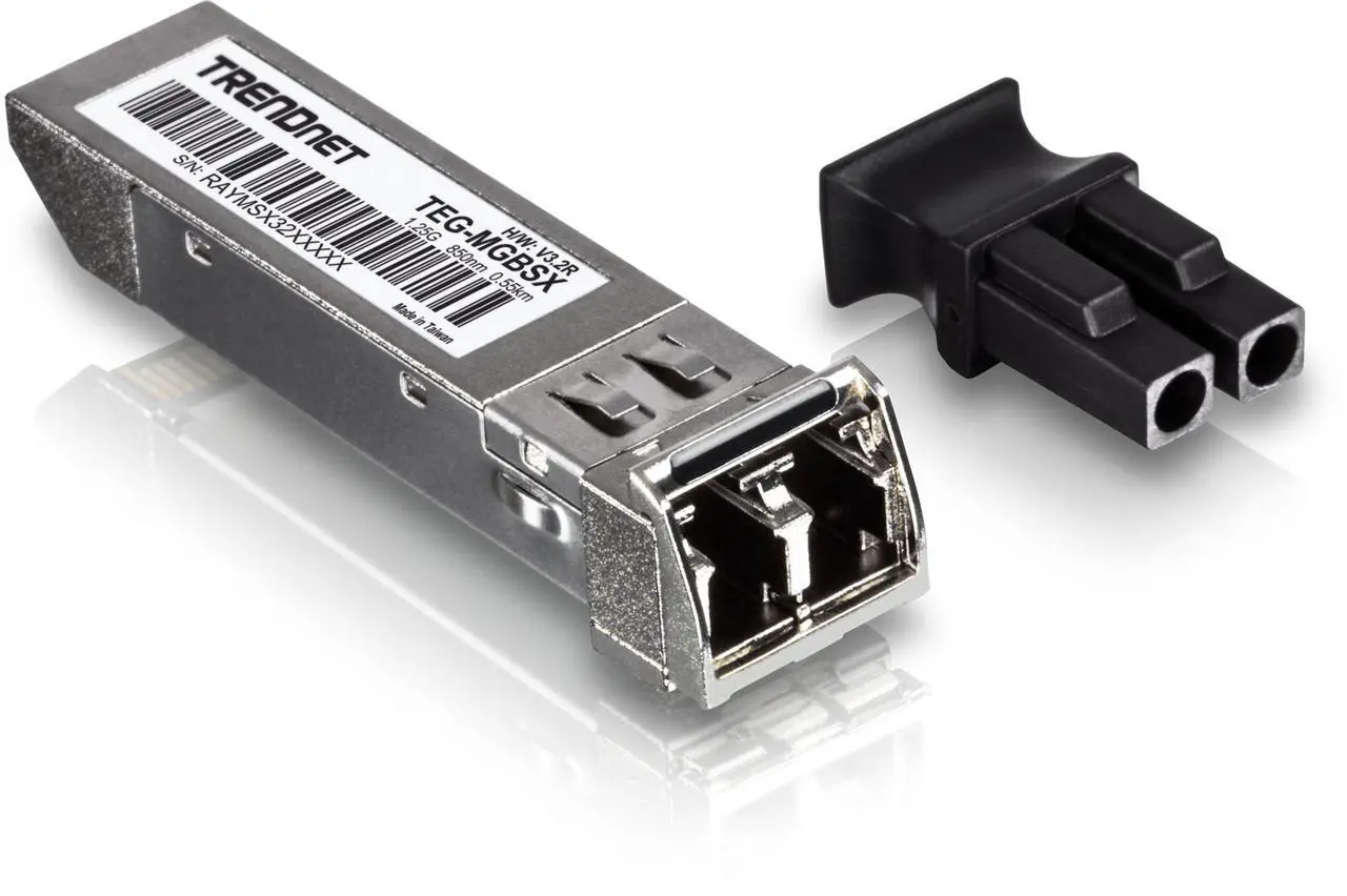 Alt view image 5 of 7 - TRENDnet SFP Multi-Mode LC Module, Up To 550m (1800 ft), Mini-GBIC, Hot Pluggable, IEEE 802.3z Gigabit Ethernet, Supports Up To 1.25 Gbps, Lifetime Protection, Silver, TEG-MGBSX