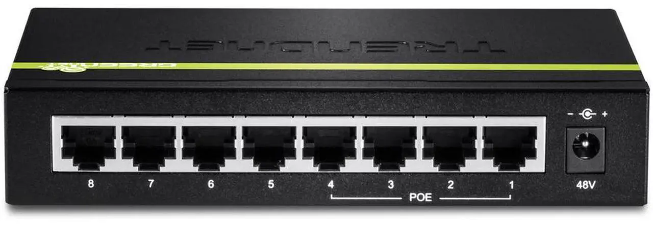 Alt view image 6 of 9 - TRENDnet 8-Port 10/100Mbps PoE Switch, 4 x 10/100 Ports, 4 x 10/100 PoE Ports, 30W PoE Power Budget, 1.6 Gbps Switching Capacity, 802.3af, Lifetime Protection, Black, TPE-S44