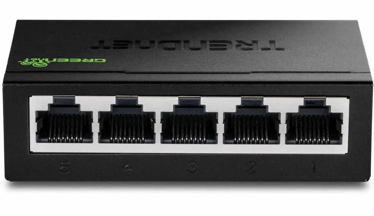 Alt view image 3 of 4 - TRENDnet 5-Port Unmanaged Gigabit GREENnet Desktop Metal Switch, Ethernet-Network Switch, 5 x Gigabit Ports, Fanless, 10 Gbps Switching Fabric, Lifetime Protection, Black, TEG-S50g