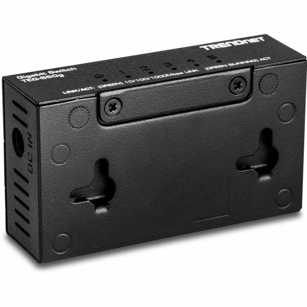 Alt view image 4 of 4 - TRENDnet 5-Port Unmanaged Gigabit GREENnet Desktop Metal Switch, Ethernet-Network Switch, 5 x Gigabit Ports, Fanless, 10 Gbps Switching Fabric, Lifetime Protection, Black, TEG-S50g