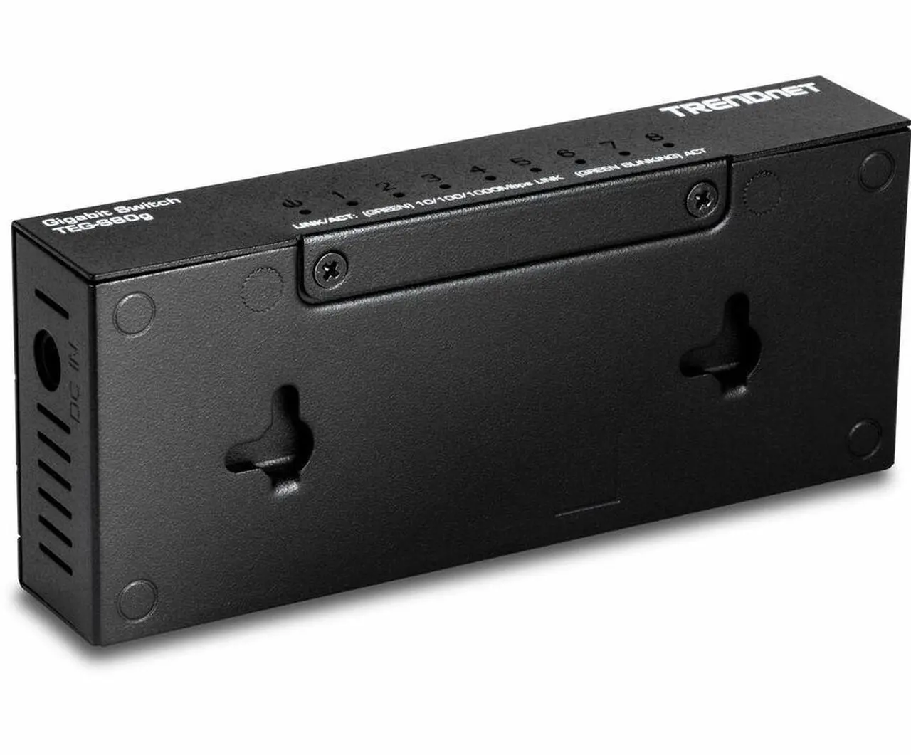 Alt view image 4 of 6 - TRENDnet 8-Port Unmanaged Gigabit GREENnet Desktop Metal Switch, Fanless, 16Gbps Switching Capacity, Plug & Play, Network Ethernet Switch, Lifetime Protection, Black, TEG-S80G