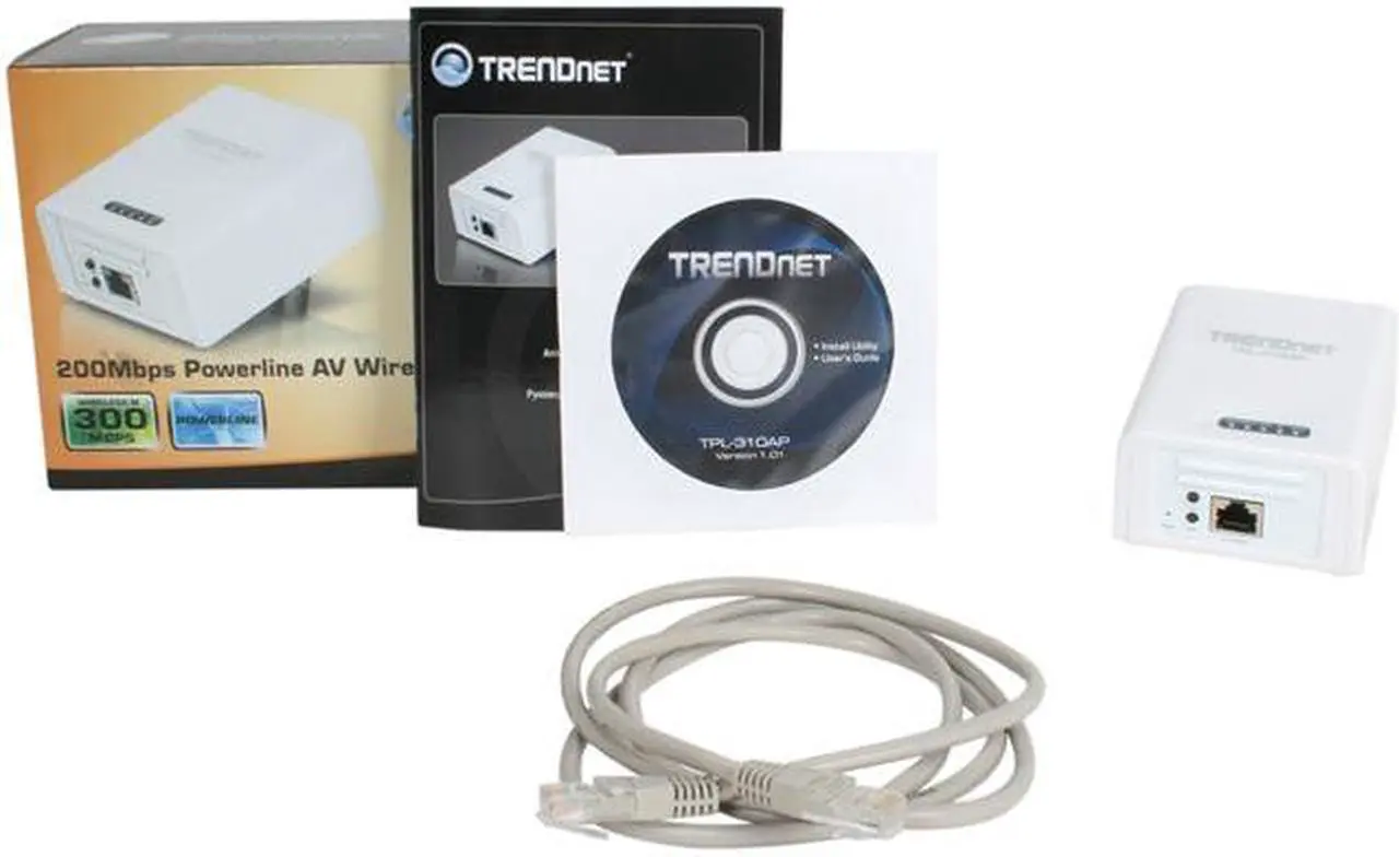 Alt view image 6 of 6 - TRENDnet TPL-310AP Powerline 200 AV Wireless Access Point Up to 200Mbps