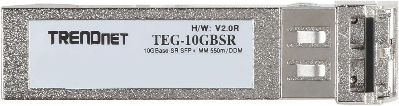 Alt view image 3 of 6 - TRENDnet SFP to RJ45 10GBASE-SR SFP+ Multi Mode LC Module, TEG-10GBSR, Up to 550 m (1,804 Ft.), Hot Pluggable SFP+ Transceiver, 850nm Wavelength, Duplex LC Connector, DDM Support