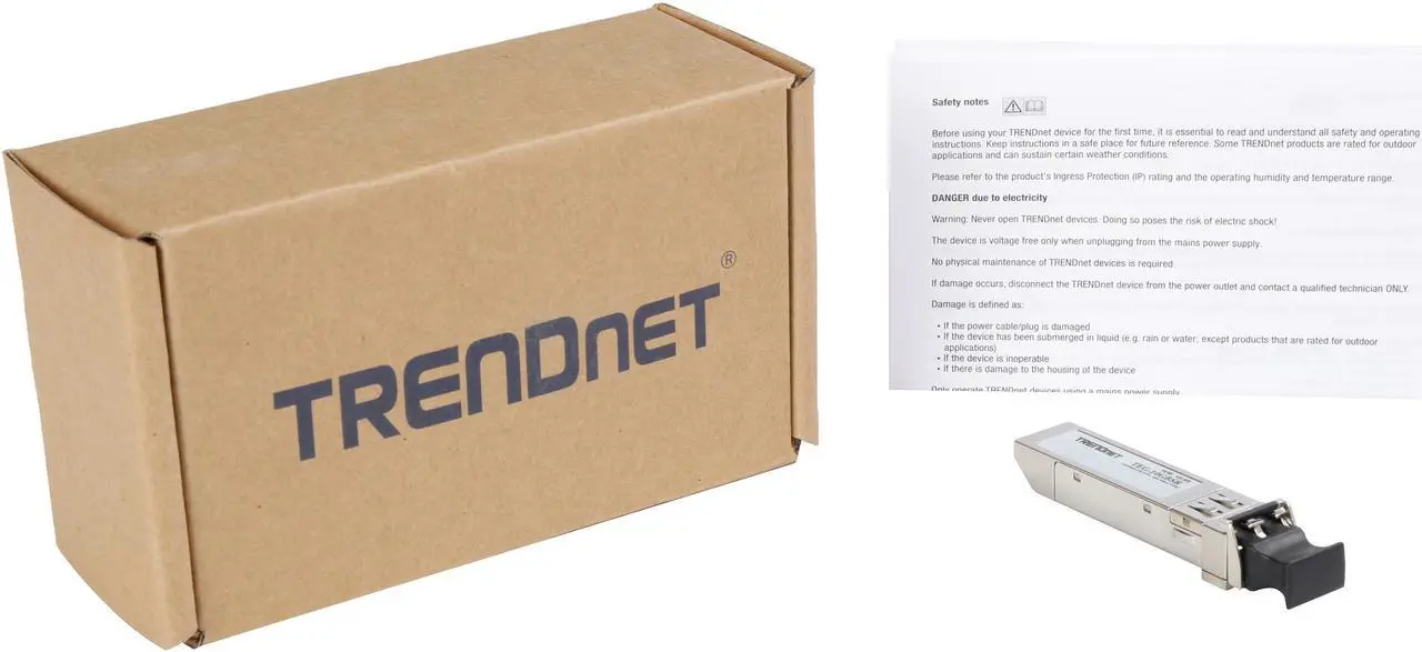 Alt view image 7 of 6 - TRENDnet SFP to RJ45 10GBASE-SR SFP+ Multi Mode LC Module, TEG-10GBSR, Up to 550 m (1,804 Ft.), Hot Pluggable SFP+ Transceiver, 850nm Wavelength, Duplex LC Connector, DDM Support