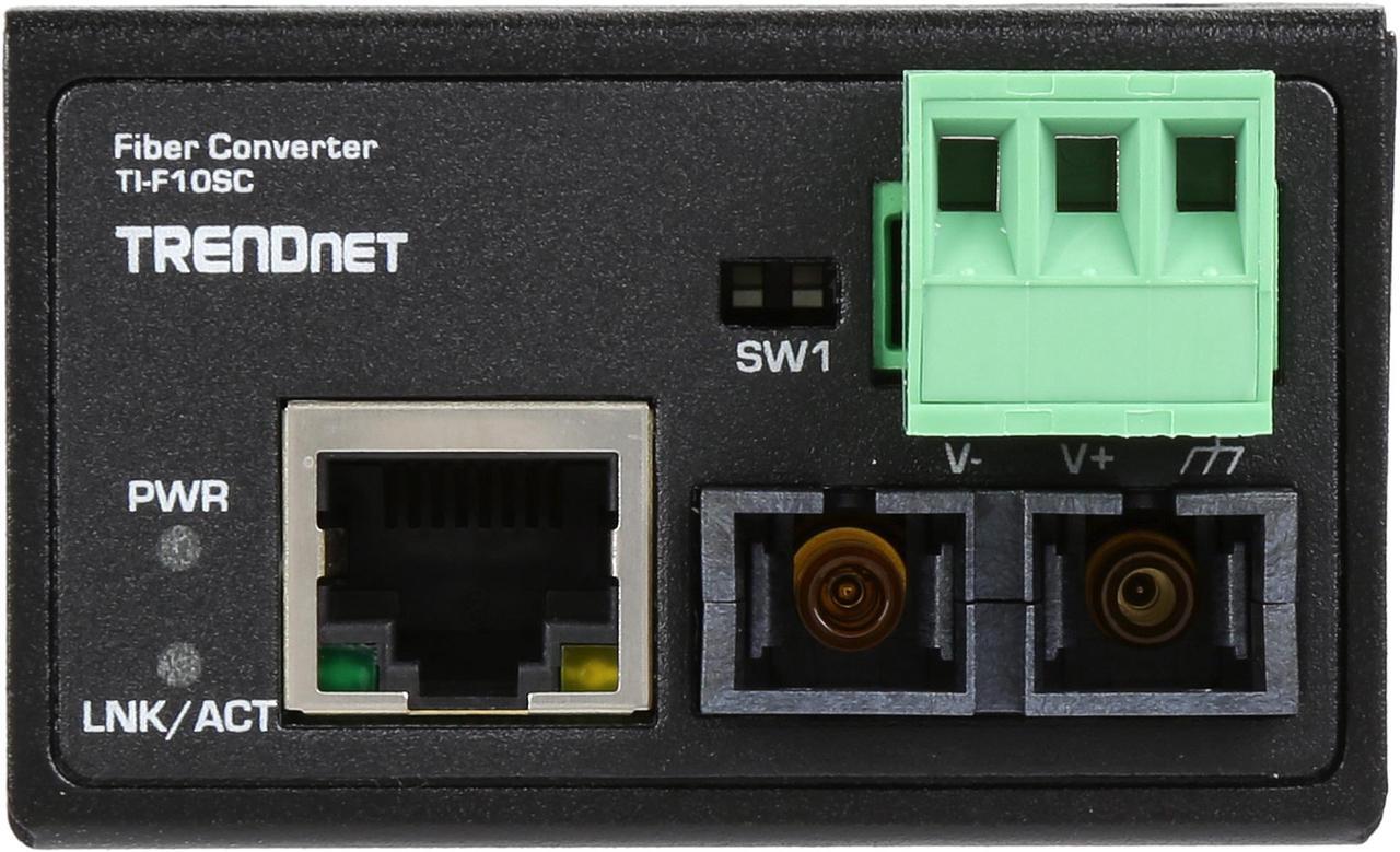 Alt view image 3 of 6 - TRENDnet Hardened Industrial 100Base-FX Multi-Mode SC Fiber Converter, (2km, 1.2 Miles), IP40 Rated Housing, TI-F10SC