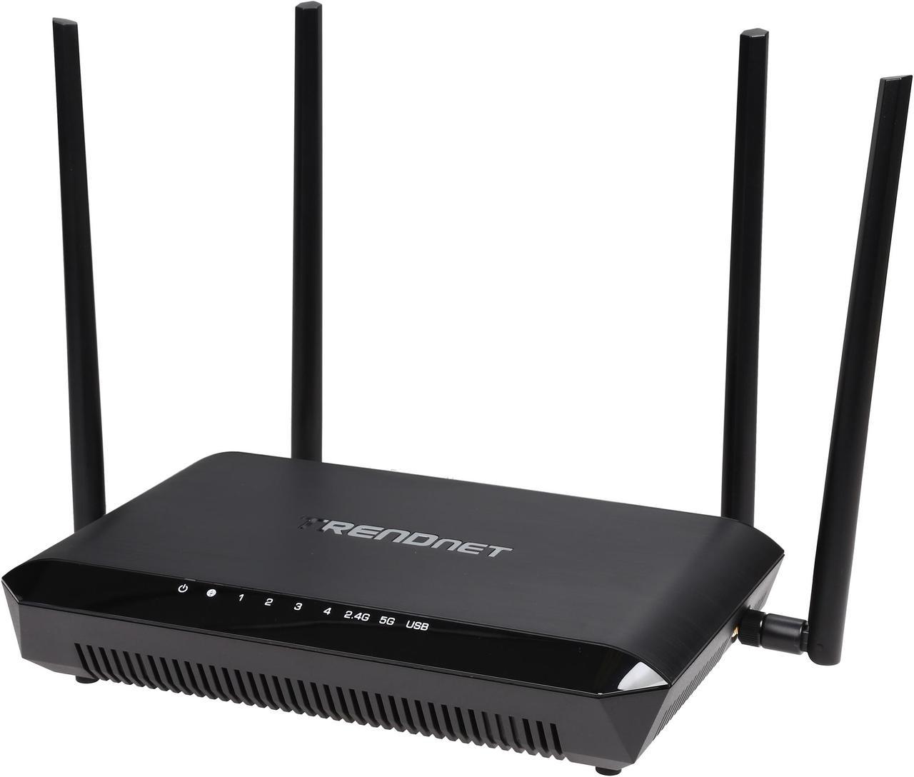 TRENDnet AC2600 MU-MIMO Wireless Gigabit Router, Increase WiFi Performance, WiFi Guest Network, Gaming-Internet-Home Router, Beamforming, 4K streaming, Quad Stream, Dual Band Router, Black, TEW-827DRU