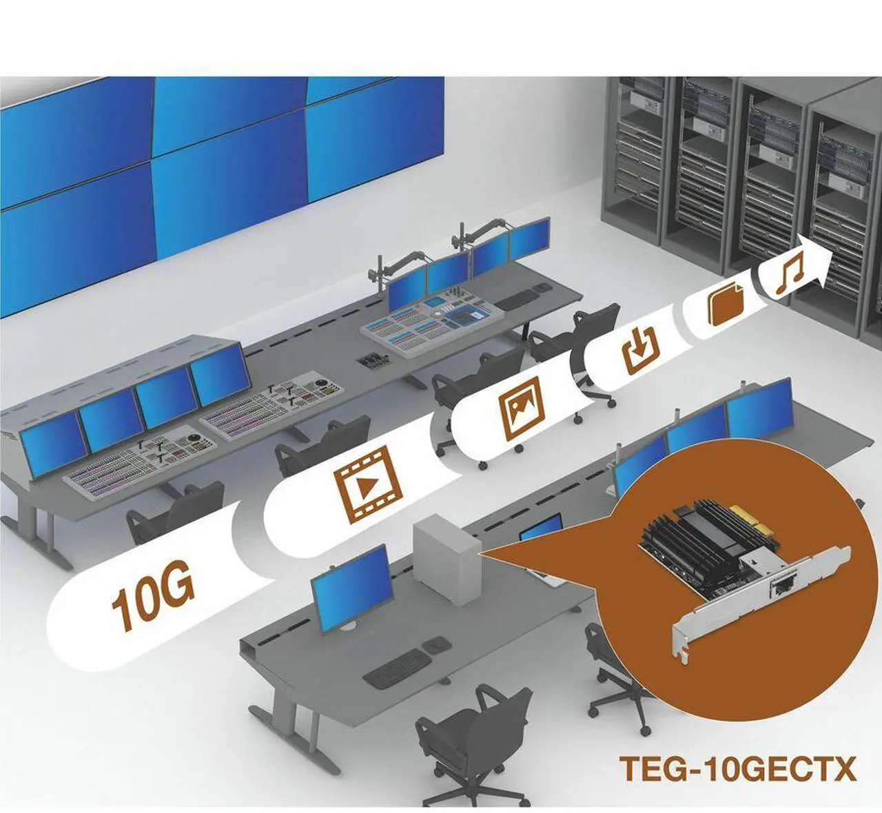 Alt view image 10 of 9 - TRENDnet TEG-10GECTX 10 Gigabit PCIe Network Adapter