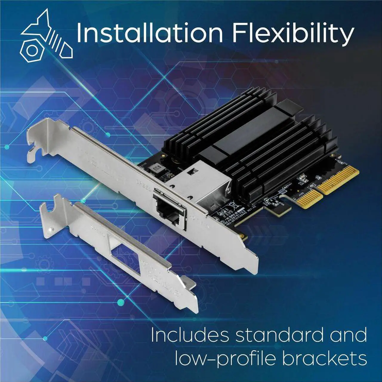 Alt view image 7 of 9 - TRENDnet TEG-10GECTX 10 Gigabit PCIe Network Adapter