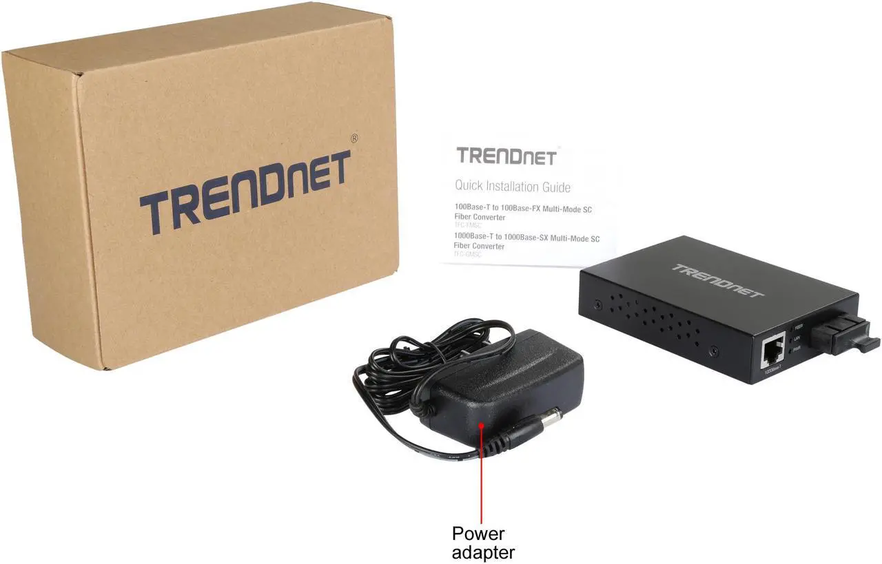 Alt view image 7 of 6 - TRENDnet 1000Base-T to 1000Base-SX Multi-Mode SC Fiber Converter, Up to 550m (1800 ft.), 2 Gbps Switching Capacity, TFC-GMSC