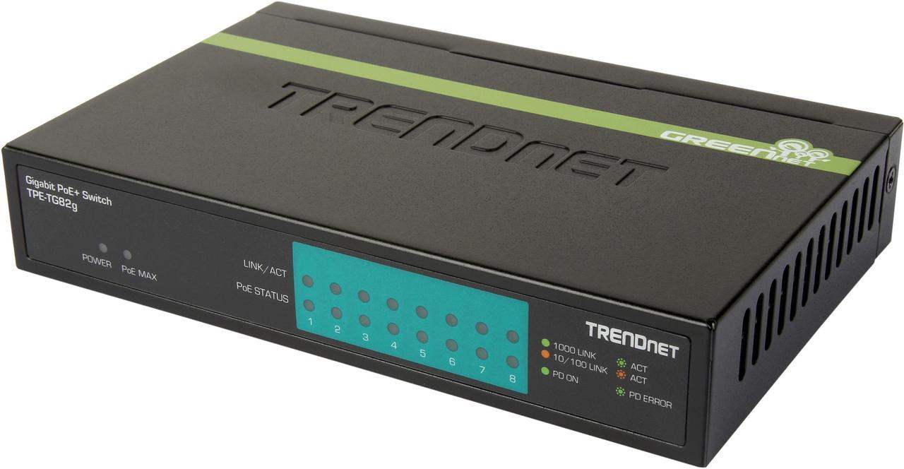 TRENDnet TPE-TG82G 8-Port Gigabit PoE+ Switch