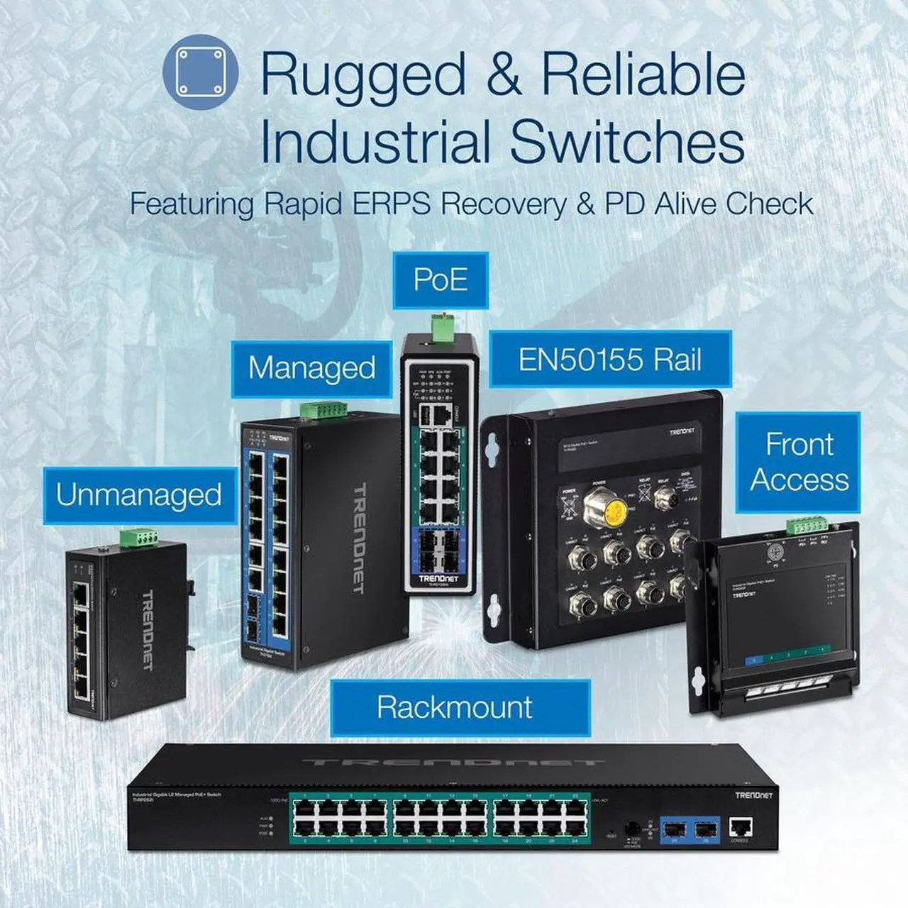 Alt view image 6 of 13 - TRENDnet 10-Port Industrial Gigabit L2 Managed PoE+ DIN-Rail Switch, 8 x Gigabit PoE+ Ports, DIN-Rail Mount, 2 x SFP Slots, 24-57V DC Power Input, IP30, VLAN, Black, TI-PG102i