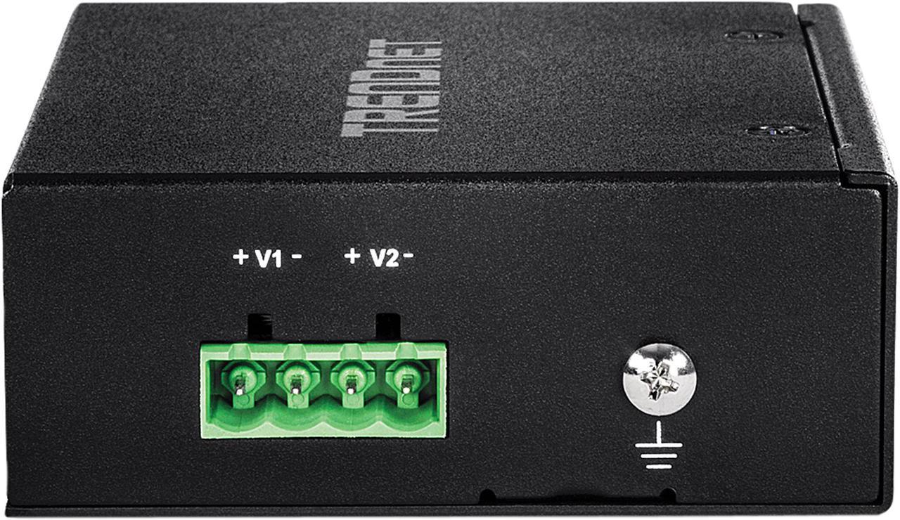 Alt view image 3 of 5 - TRENDnet 5-Port Hardened Industrial Unmanaged Gigabit Switch, TI-PG50, 10/100/1000Mbps, DIN-Rail Switch, 4 x Gigabit PoE+ Ports, 1 x Gigabit Port, Gigabit Ethernet Network Switch