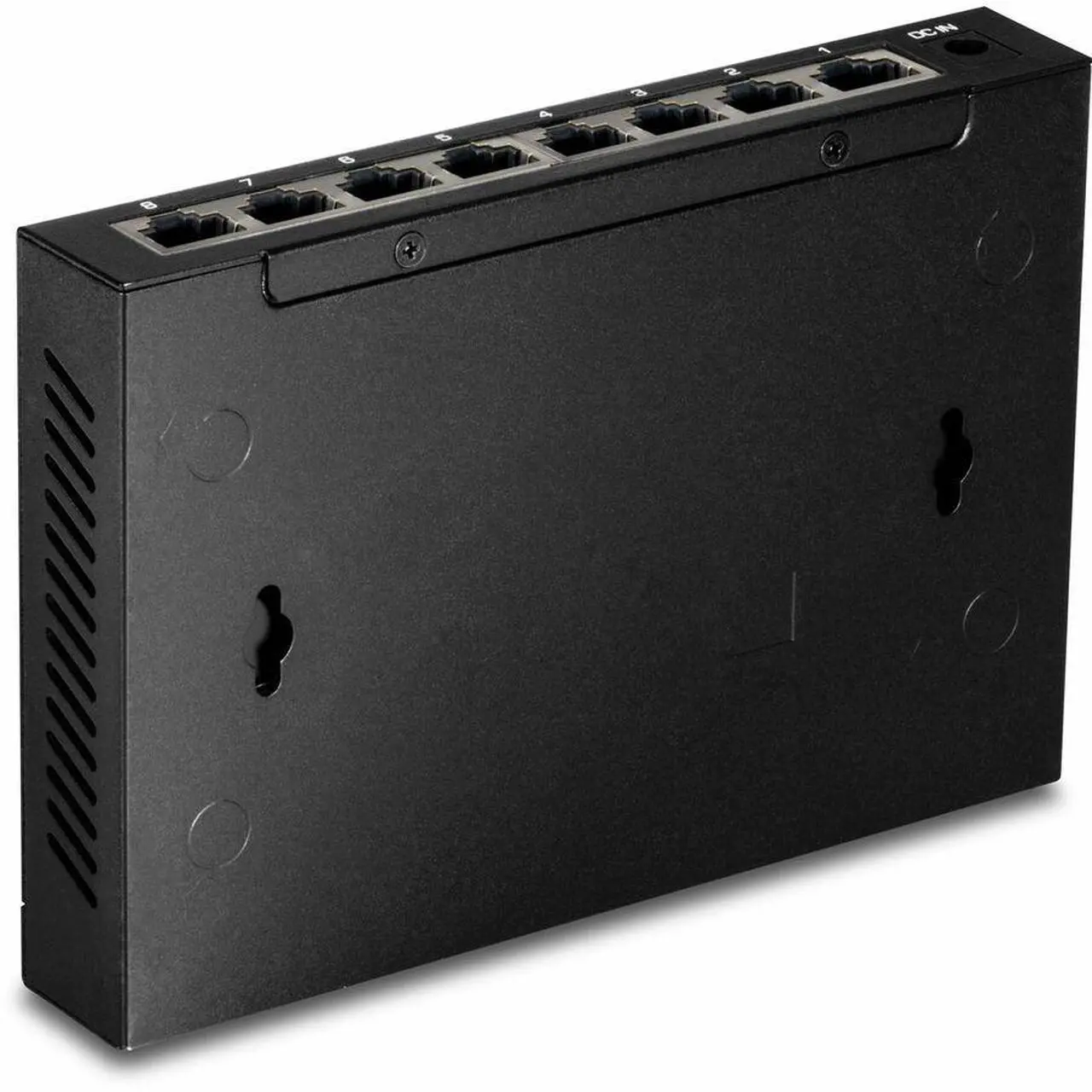 Alt view image 4 of 12 - TRENDnet 8-Port Unmanaged 2.5G Switch, 8 x 2.5GBASE-T Ports, 40Gbps Switching Capacity, Backwards Compatible with 10-100-1000Mbps Devices, Fanless, Wall Mountable, Black, TEG-S380