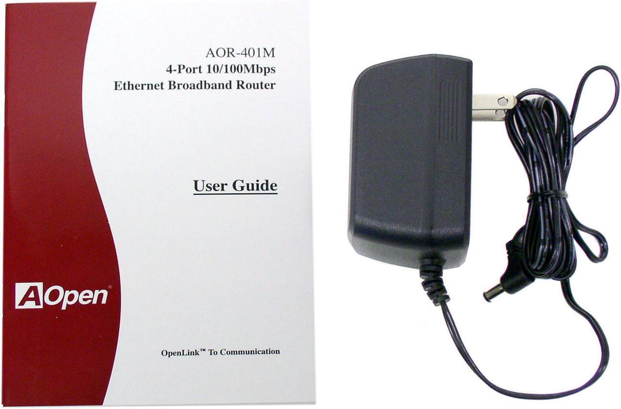 Alt view image 3 of 4 - AOpen AOR-401M Broadband Router 1 x 10/100Mbps WAN Ports 4 x 10/100Mbps LAN Ports