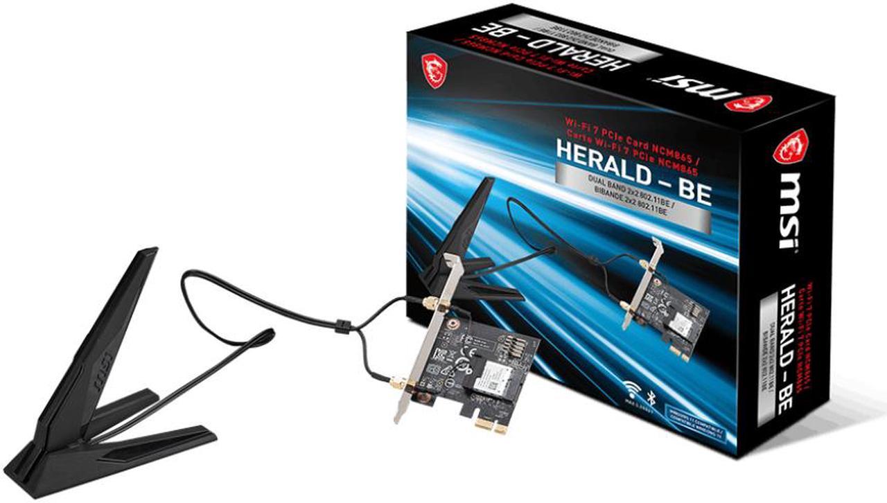 MSI HERALD-BE NCM865 WI-FI 7 Wireless Adapter