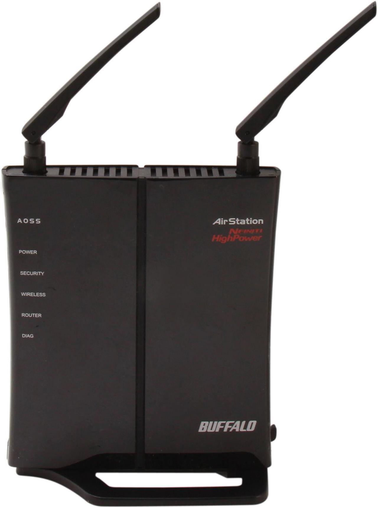 Alt view image 3 of 5 - BUFFALO AirStation HighPower N300 DD-WRT Wireless Router WHR-300HP (Black)