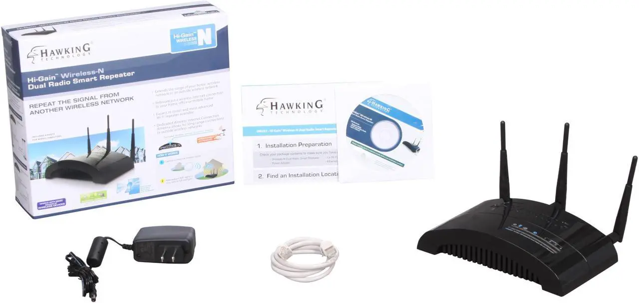 Alt view image 4 of 4 - Hawking Technology Dual Radio Smart Repeater (HW2R1)