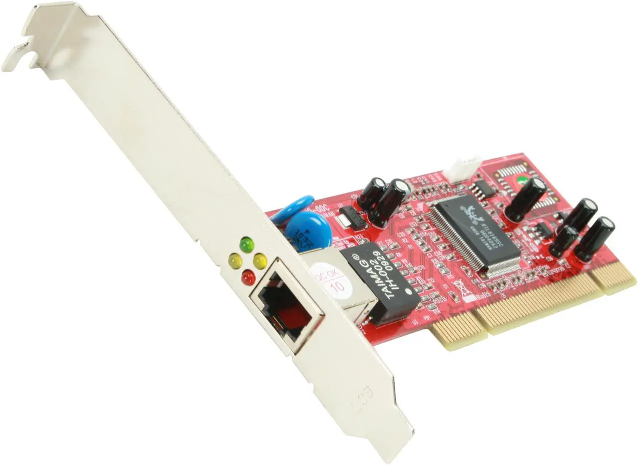 Main image of Rosewill RC-400 Networking LAN Card With Heatsink & 4 LED indicators 10/ 100/ 1000Mbps PCI V2.2, 32/64-bit, 33/66MHz