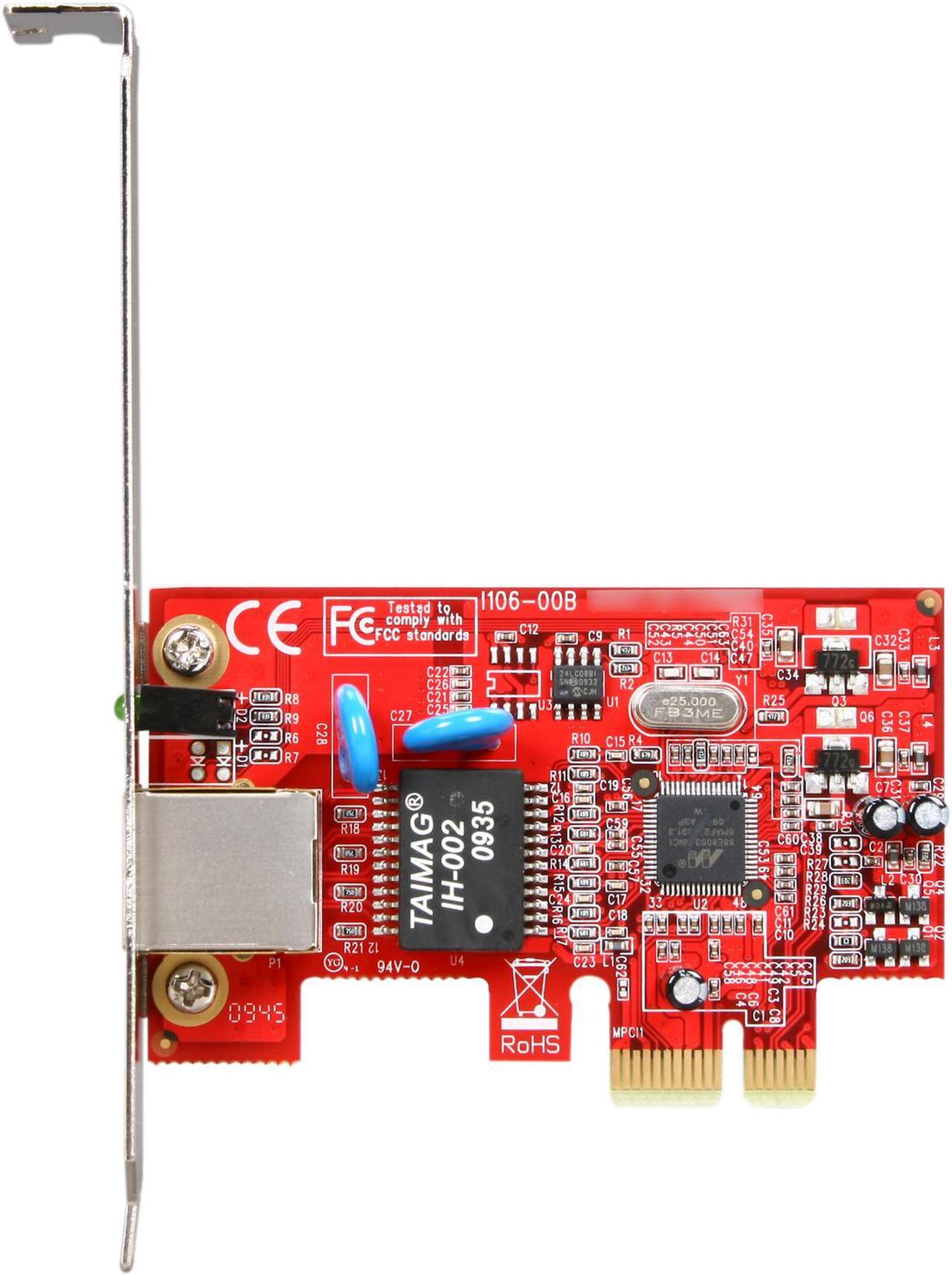 Alt view image 3 of 5 - Rosewill RC-401-EX Network Card Gigabit Low Profile 10/100/1000Mbps PCI-Express 1 x RJ45