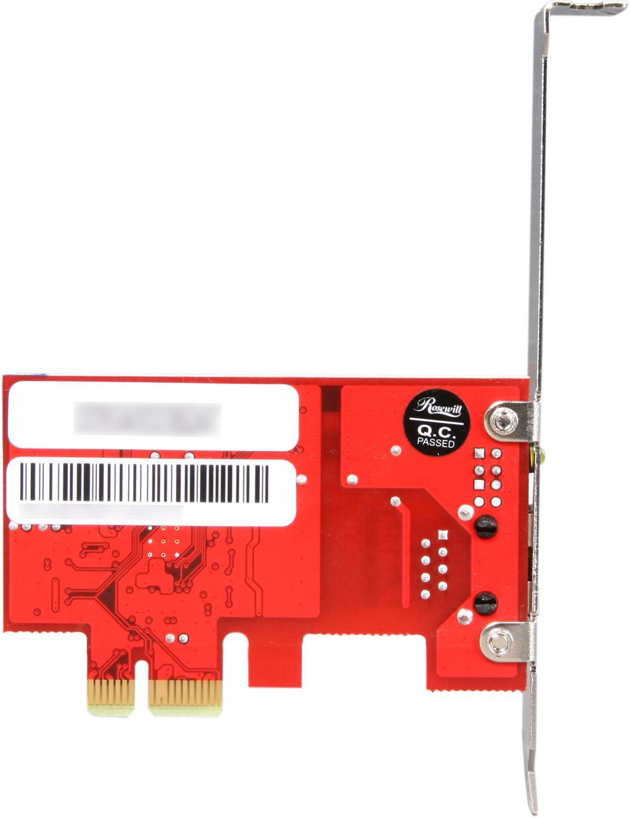 Alt view image 4 of 5 - Rosewill RC-401-EX Network Card Gigabit Low Profile 10/100/1000Mbps PCI-Express 1 x RJ45