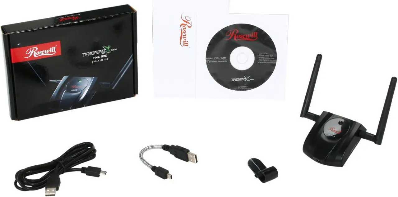 Alt view image 8 of 8 - Rosewill RNX-N2X IEEE 802.11b/g/n USB2.0 Wireless-N 2.0 Dongle (2T2R) Up to 300Mbps Data Rates WPA/WPA2 (AES, 64,128-WEP with shared-key authentication).Cisco CCS V1.0, V2.0 and V3.0 compliant, Vista/ MAC 1.3/10.4/10.5/10.6 Ready