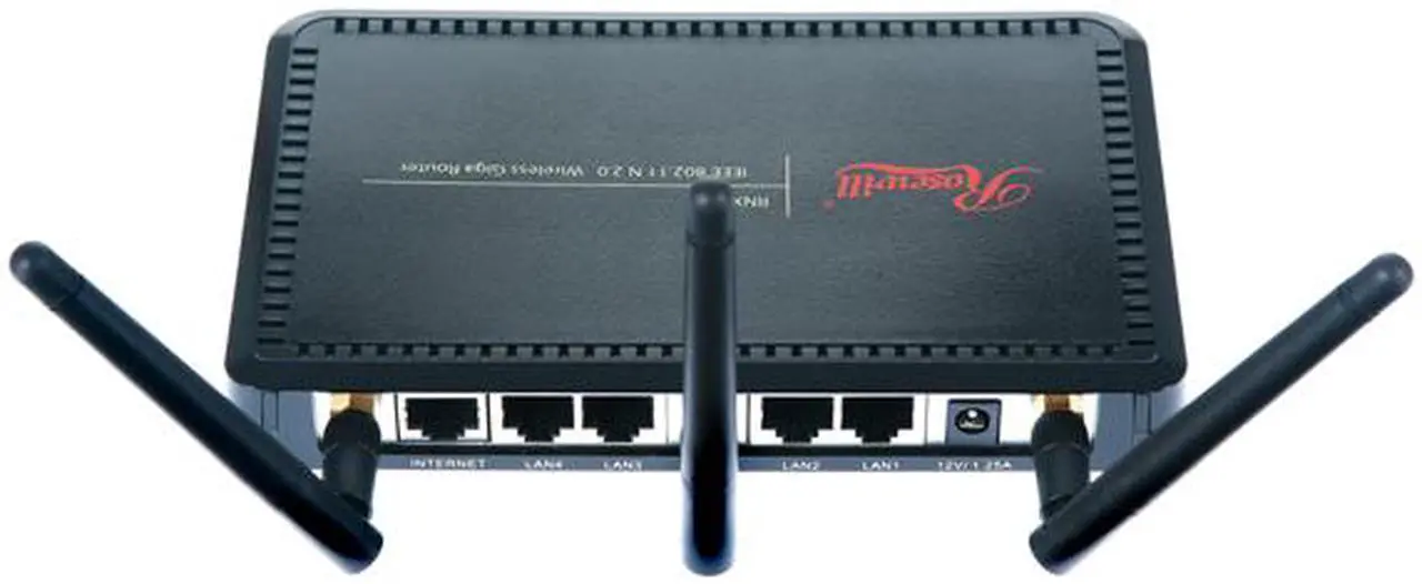 Alt view image 6 of 8 - Rosewill RNX-N4 IEEE 802.11b/g/n Wireless-N 2.0 Gigabit Router (2T3R) Up to 300Mbps Data Rates/ WPA Personal and Enterprise, WPA2, 64 & 128 bit WEP, PSK, TKIP, AES Security/ Stream Engine Inside/ Blue LED Indicator