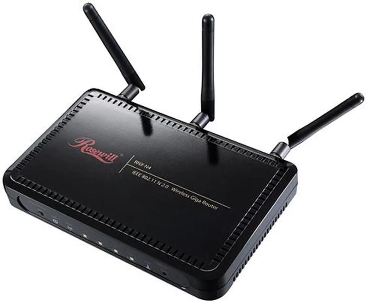 Alt view image 2 of 8 - Rosewill RNX-N4 IEEE 802.11b/g/n Wireless-N 2.0 Gigabit Router (2T3R) Up to 300Mbps Data Rates/ WPA Personal and Enterprise, WPA2, 64 & 128 bit WEP, PSK, TKIP, AES Security/ Stream Engine Inside/ Blue LED Indicator