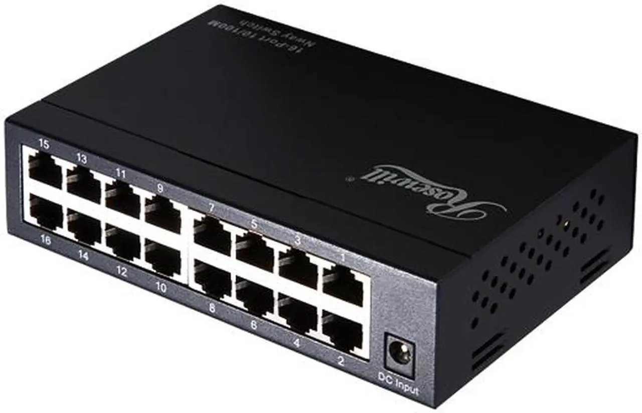 Alt view image 4 of 8 - Rosewill RC-412 10/100Mbps Switch 16 x RJ45 8K MAC Address Table