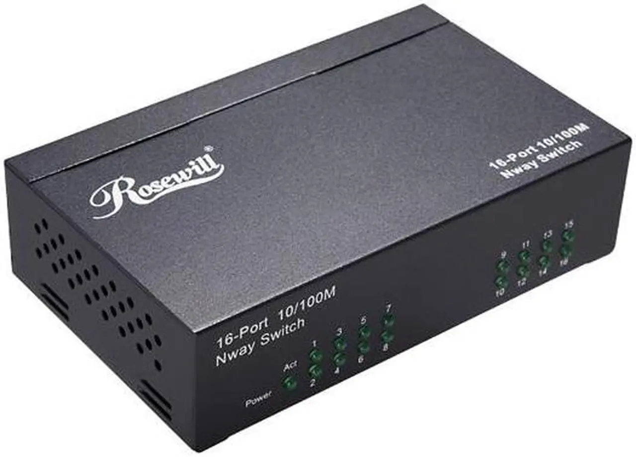 Main image of Rosewill RC-412 10/100Mbps Switch 16 x RJ45 8K MAC Address Table