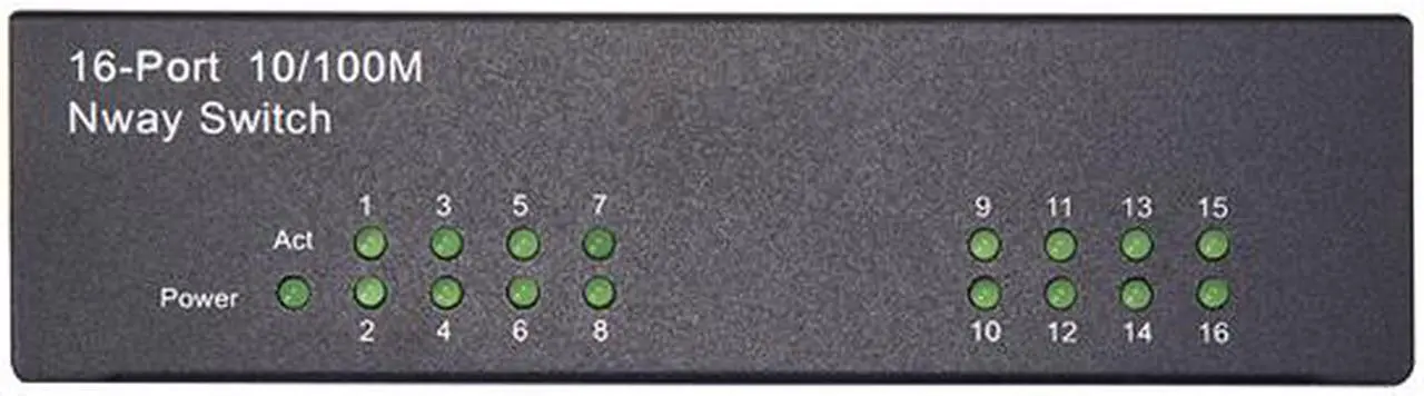 Alt view image 3 of 8 - Rosewill RC-412 10/100Mbps Switch 16 x RJ45 8K MAC Address Table