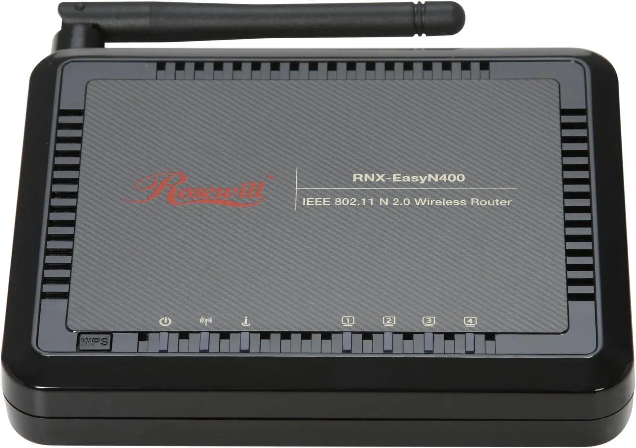 Alt view image 4 of 6 - Rosewill RNX-EasyN400 Wireless-N Broadband Router (1T1R) IEEE 802.11b/g/n Up to 150Mbps Data Rates/ WPA Personal and Enterprise, WPA2, 64 & 128 bit WEP, PSK, TKIP, AES, WPS Security with 2 dBi fixed Antenna
