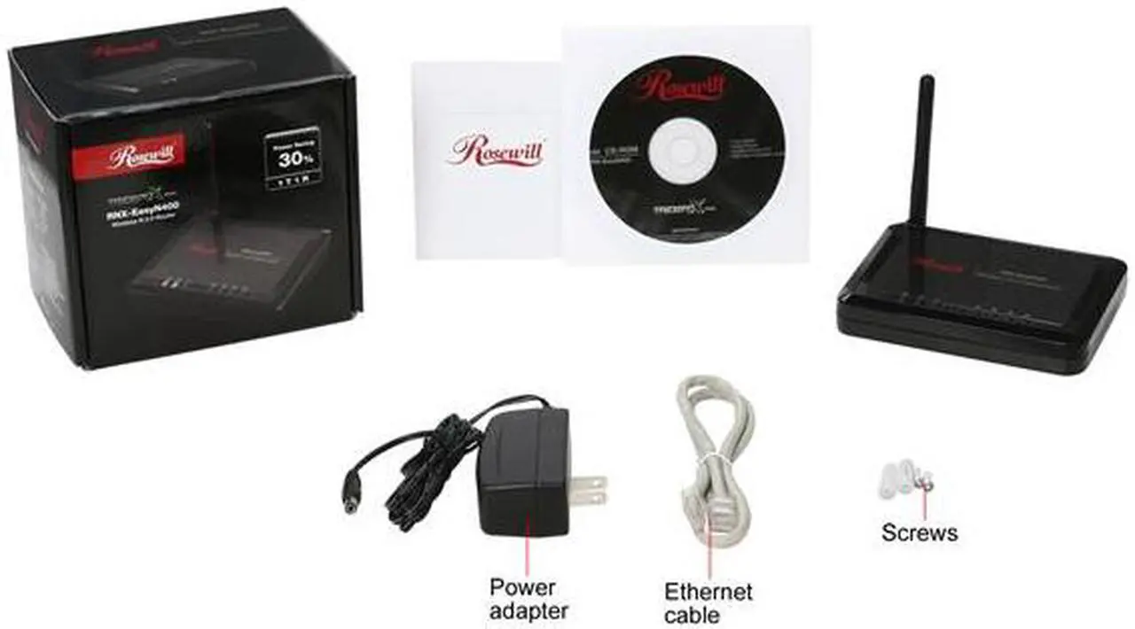 Alt view image 6 of 6 - Rosewill RNX-EasyN400 Wireless-N Broadband Router (1T1R) IEEE 802.11b/g/n Up to 150Mbps Data Rates/ WPA Personal and Enterprise, WPA2, 64 & 128 bit WEP, PSK, TKIP, AES, WPS Security with 2 dBi fixed Antenna