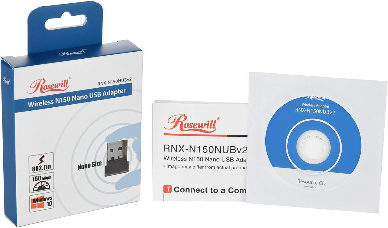 Alt view image 6 of 6 - Rosewill N150 Wireless Nano USB Wi-Fi Adapter, 150 Mbps Data Rates, USB 2.0, Raspberry Pi / Pi 2 Compatible