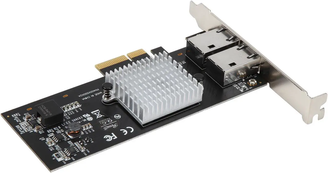 Alt view image 5 of 6 - Rosewill 10G PCI Express Dual Port 10 Gigabit Ethernet Network Adapter, Intel X550-AT2 Chipset, 10GBASE-T 5-Speed Network Interface Card, 2 x RJ45 Ports, Low-Profile Bracket - RC-NIC416Dual