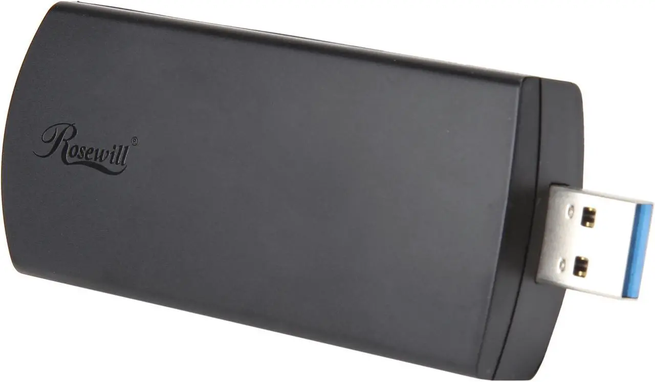 Main image of Rosewill RNX-AC1900UB, AC1900 Dual Band, Wireless Wi-Fi USB 3.0 Adapter, IEEE 802.11ac, 5 GHz and 2.4 GHz (1300 Mbps / 600 Mbps), Advanced Heat Sink Design, 3 ft Extension Cable, Win 10 Compatible