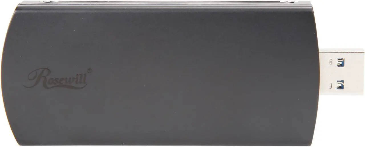Alt view image 6 of 8 - Rosewill RNX-AC1900UB, AC1900 Dual Band, Wireless Wi-Fi USB 3.0 Adapter, IEEE 802.11ac, 5 GHz and 2.4 GHz (1300 Mbps / 600 Mbps), Advanced Heat Sink Design, 3 ft Extension Cable, Win 10 Compatible