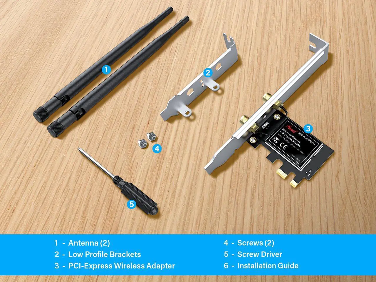 Alt view image 7 of 7 - Rosewill RNX-AC600PCEV4 PCI Express Wireless Dual Band Adapter