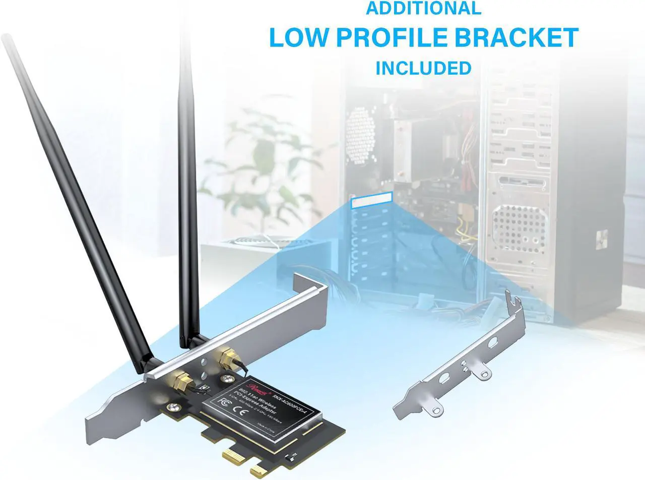 Alt view image 3 of 7 - Rosewill RNX-AC600PCEV4 PCI Express Wireless Dual Band Adapter