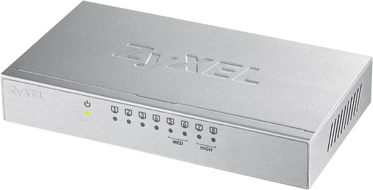 ZyXEL GS108Bv3 8 Port Gigabit Ethernet Switch with Metal Housing & Green Energy Saving Technology