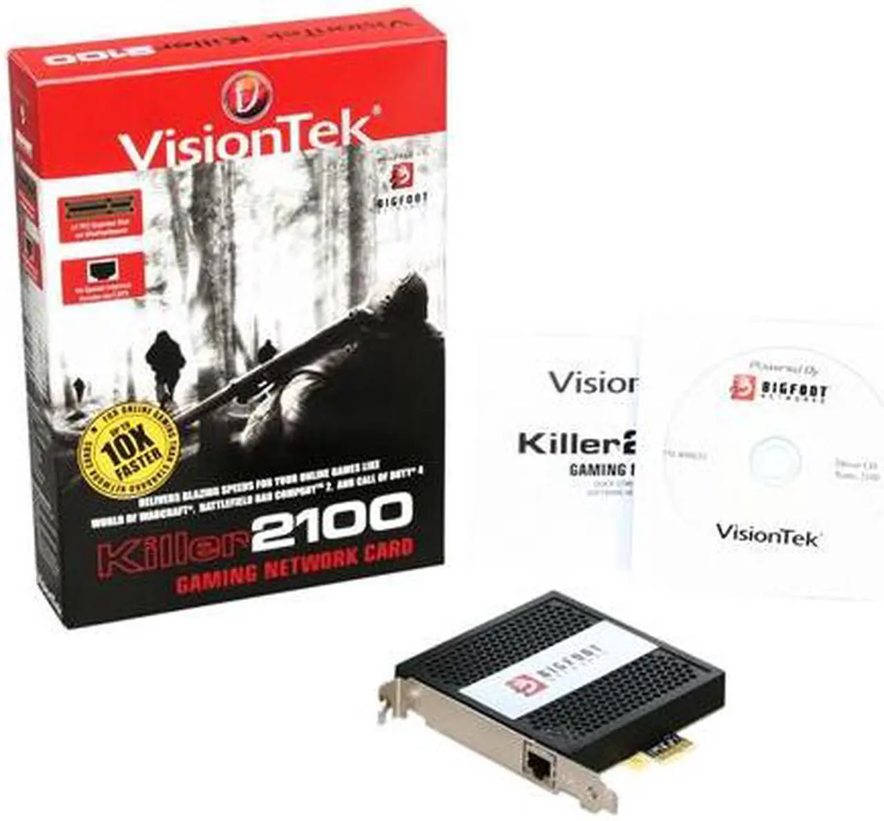 Alt view image 5 of 5 - VisionTek Bigfoot Killer 2100 Gaming Network Card