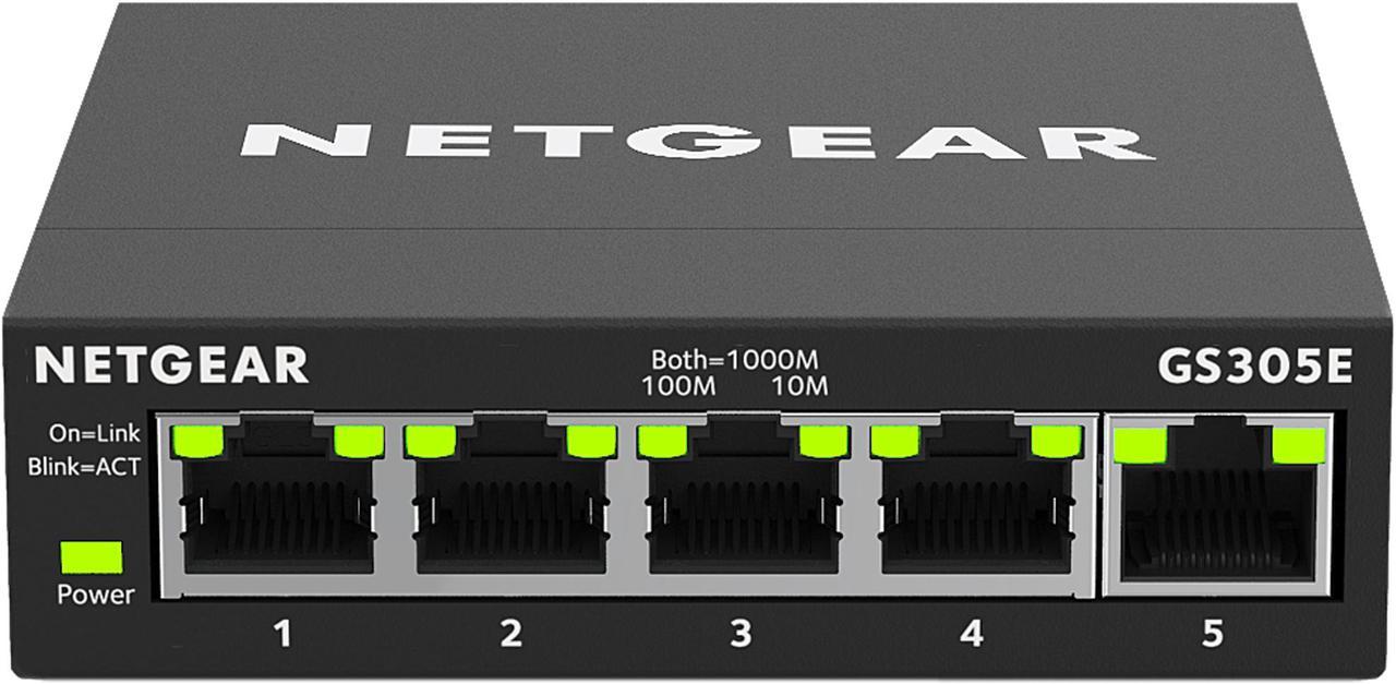 NETGEAR 5-Port Gigabit Ethernet SOHO Plus Switch | GS305E