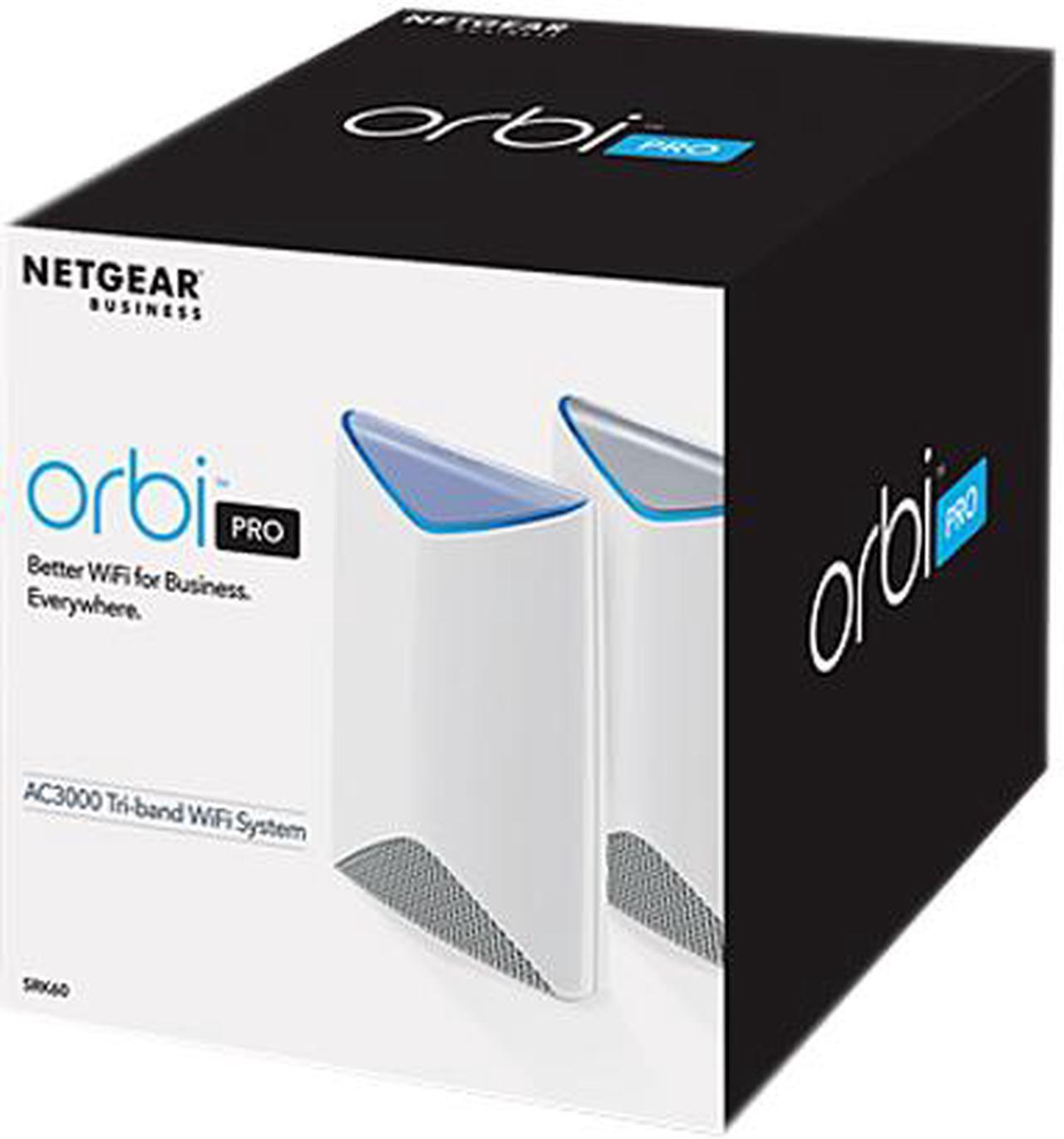 Alt view image 6 of 7 - NETGEAR SRK60-100CNS Orbi Pro Tri-Band WiFi System for Business with 3Gbps Speed | 2-Pack Includes 1 Router & 1 Wall-mount Satellite to Cover up to 5,000 Sq. Ft.