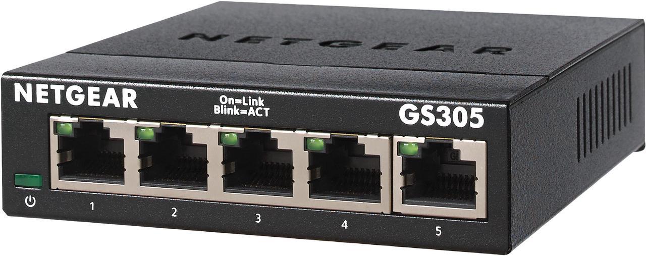 NETGEAR 5-Port Gigabit Ethernet SOHO Unmanaged Switch | GS305